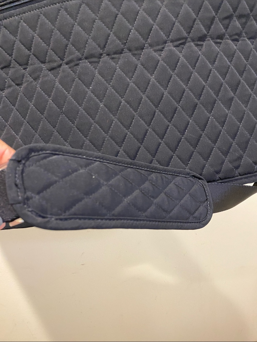 Vera Bradley Quilted Grand Black Travel Tote Bag With Long Strap - Picture 6 of 14